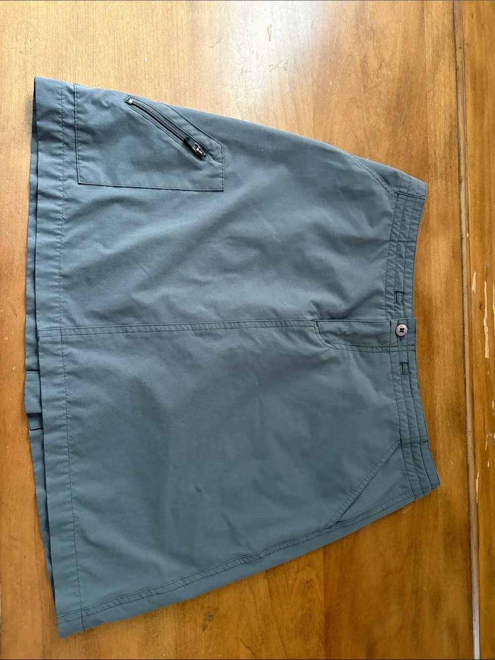 Title Nine Gray Nylon Performance A-Line Skort with Zip Pocket Size 8